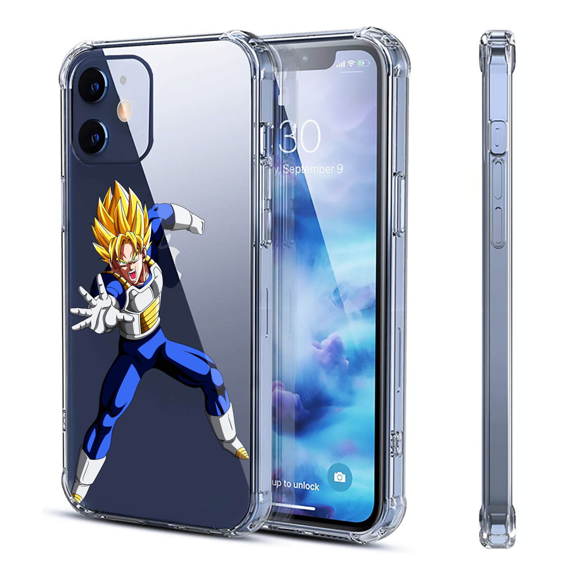（画像用） ドラゴンボール ベジータ四世（Bejīta Yonsei）DRAGON BALL Vegeta IV 【iPhone 12シリーズ対応】透明スマホケース（クリアソフトケース）